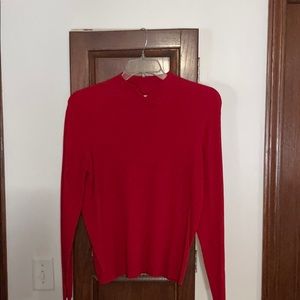 Red sweater. Silk and nylon